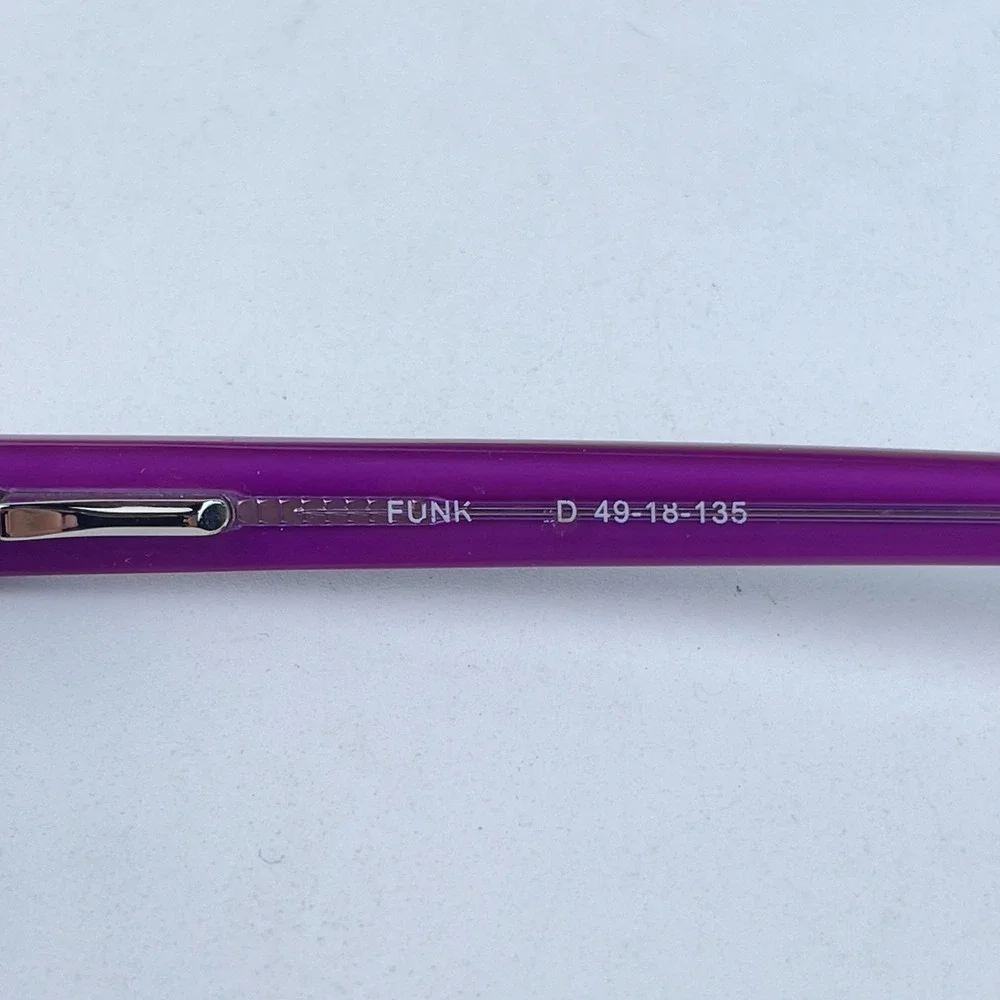 Funk Women Eyeglasses Purple & Brown Plastic Cat‎ Eye Full Rim 49-18-135 mm